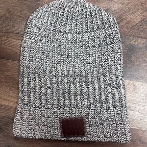 Love Your Melon Black and White Knit Beanie